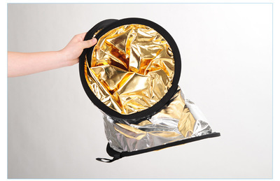 金銀雙面攝影反光板110CM 羅門工廠專營淘寶攝影器材的實用選擇